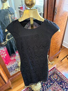 Guess Elegant Black Lace Dress XS